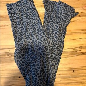 Leopard Print Flare & Wide Leg Jeans